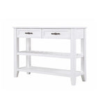 Table console de 42 po avec tiroirs et étagères à niveaux
