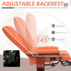 Fauteuil inclinable manuel pivotant en similicuir HomCom avec repose-pieds confortable et relaxant