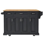 54 Grand îlot de cuisine avec plateau rabattable en bois d'hévéa, chariot de cuisine roulant à texture gaufrée sur 4 roues avec 4 portes et 3 tiroirs