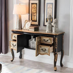 Console de rangement en bois de café avec tiroirs