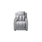 Fauteuil inclinable de luxe pour enfants avec repose-pieds, appuie-tête et 2 porte-gobelets, en microfibre, pour les enfants de 3 ans et plus