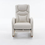 Fauteuil à bascule de puériculture ergonomique en tissu avec repose-pieds réglable