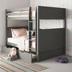 Lit superposé Camaflexi double sur double avec lit gigogne simple - Tête de lit à panneaux