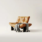 Fauteuil d'appoint contemporain en chenille noire capitonnée sans accoudoirs